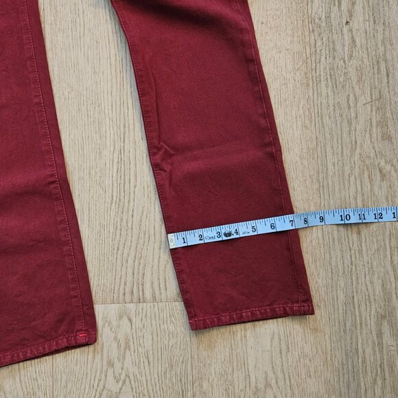 Isaia Burgundy 5-Pocket Cotton Jeans – Size 32 (48 EU) - Picture 9 of 16